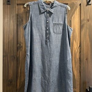 J. Jill sleeveless denim dress/ Large Petite